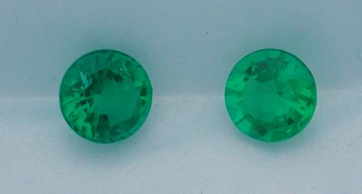 Matched pair of emeralds.