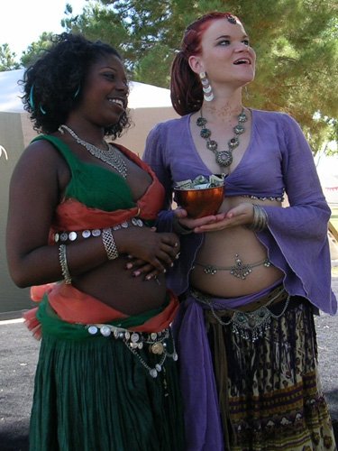 Student-made Prolong Knot on a belly dancer in Las Vegas.