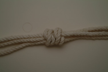 A bend, using two-strand Matthew Walker knots.