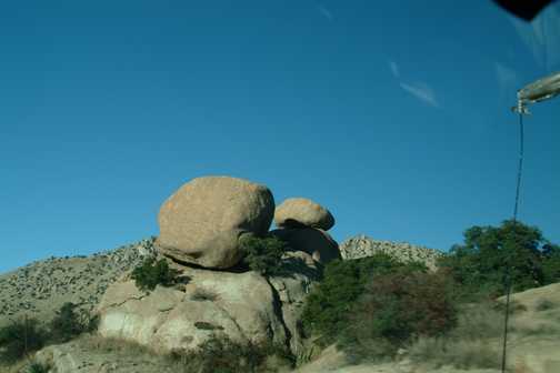 Rock formations in Texas Canyon, AZ.