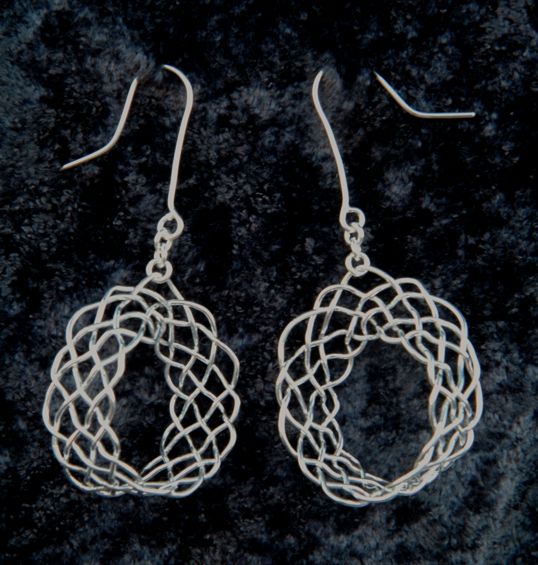 Mobius Turk's-Head earrings.